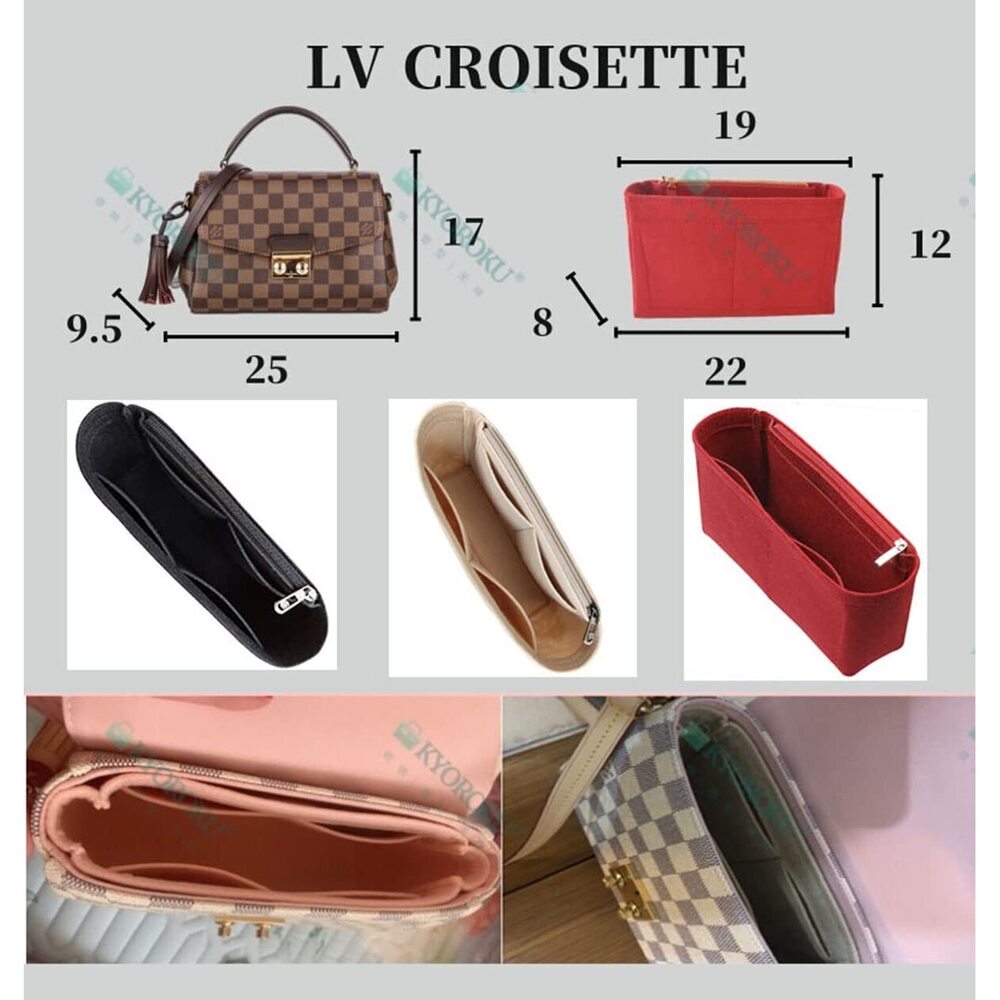 4743 Purse Organizer for CROISETTE handbag tassel bag felt Organizer - Picture 6 of 6